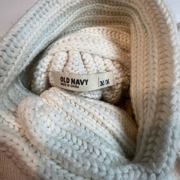 Old Navy Sweater Womens Medium Wrap Ponch Long Sleeve Cottagecore High Neck Cape - Picture 12 of 13